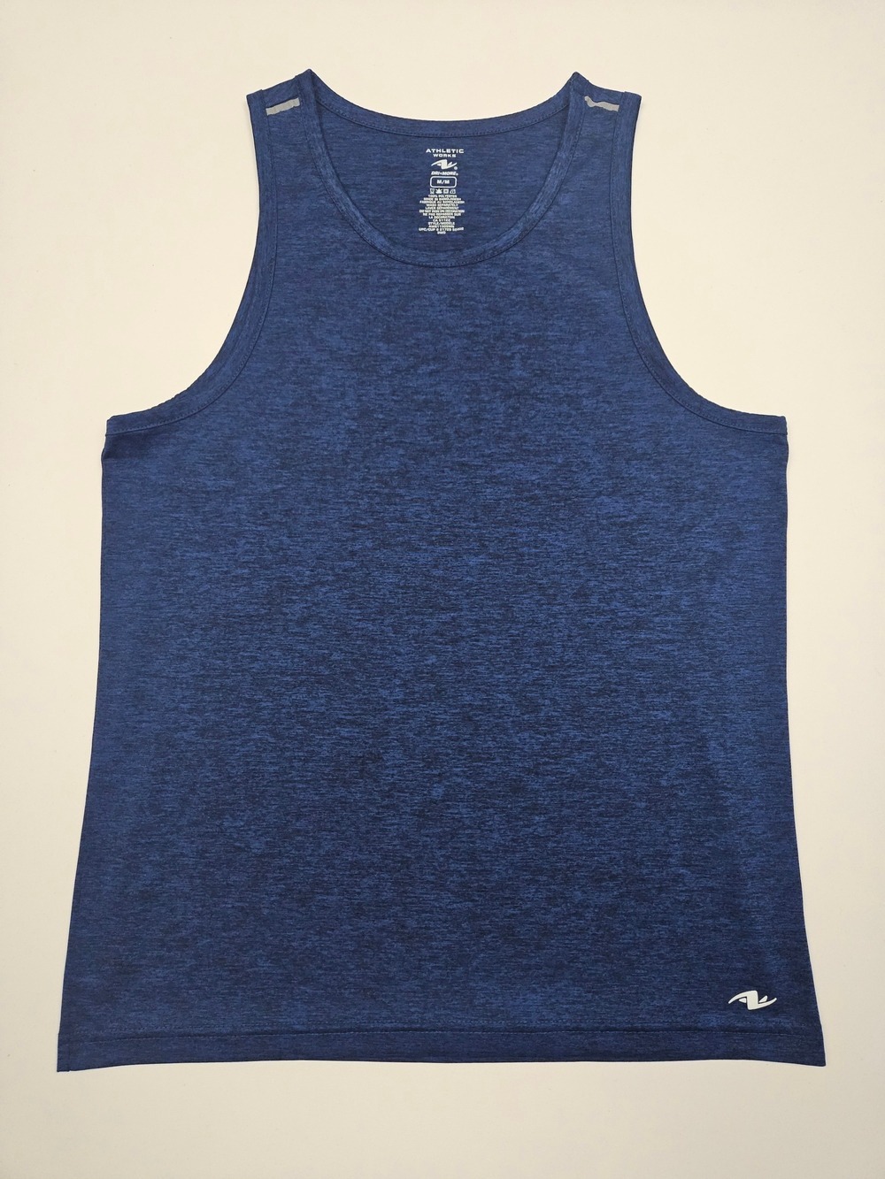 Athletic Works Blue Heathered Performance Tank Top Medium